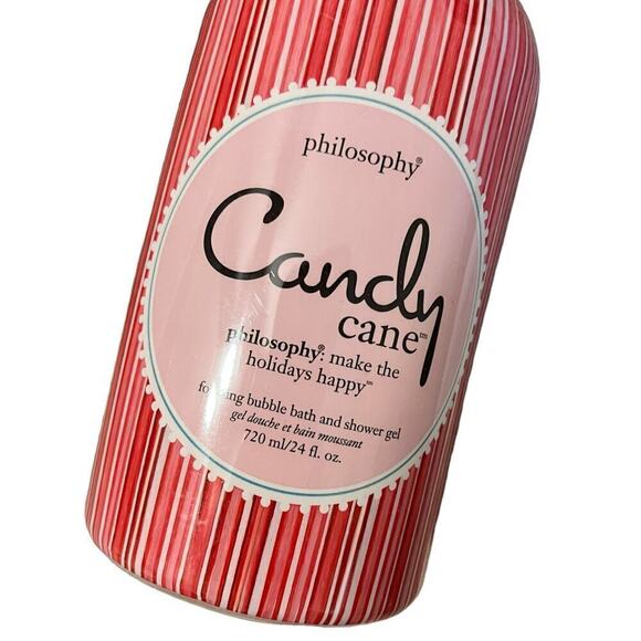 Philosophy Candy Cane Foaming Bubble Bath Shower Gel 24 oz - Picture 2 of 5